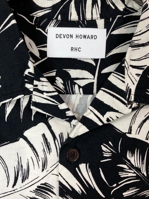 DEVON HOWARD（デヴォン・ハワード）DEVON HOWARD (デヴォン・ハワード) RHC Ron Herman (アールエイチシー ロンハーマン) Open Collar Aloha Shirt ブラック サイズ:xlの古着・服飾アイテム