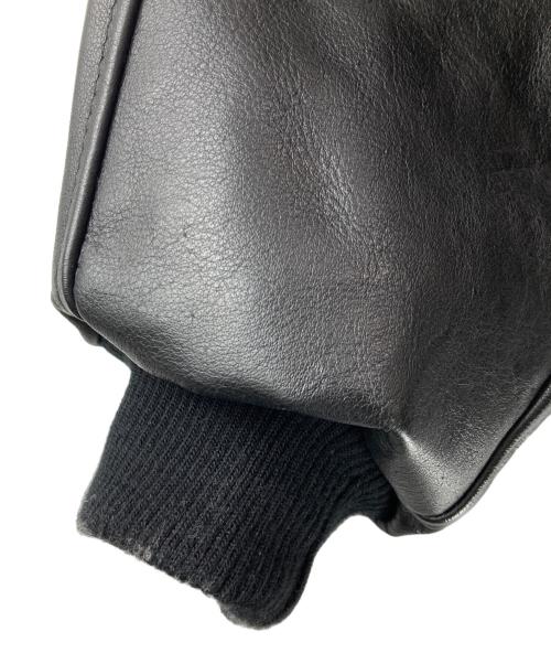 canada sportswear（カナダ スポーツウェア）CANADA SPORTSWEAR (カナダ スポーツウェア) レザー切替スタジャン ブラック サイズ:Ⅼの古着・服飾アイテム