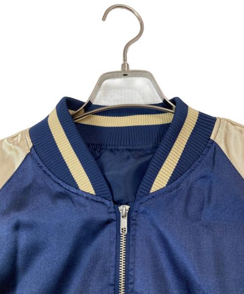 SUNTORY（サントリー）SUNTORY (サントリー) E・YAZAWA (イー・ヤザワ) 刺繍ロゴスカジャン ネイビー サイズ:-の古着・服飾アイテム