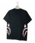 A BATHING APE (アベイシングエイプ) サイドカモシャークTシャツ ブラック サイズ:L：8000円