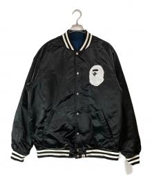 A BATHING APE（アベイシングエイプ）の古着「リバーシブルスタジャン」｜ブラック×ネイビー