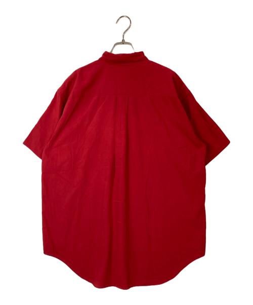 ISSEY MIYAKE（イッセイミヤケ）ISSEY MIYAKE (イッセイミヤケ) ボタンダウン半袖シャツ レッド サイズ:Lの古着・服飾アイテム