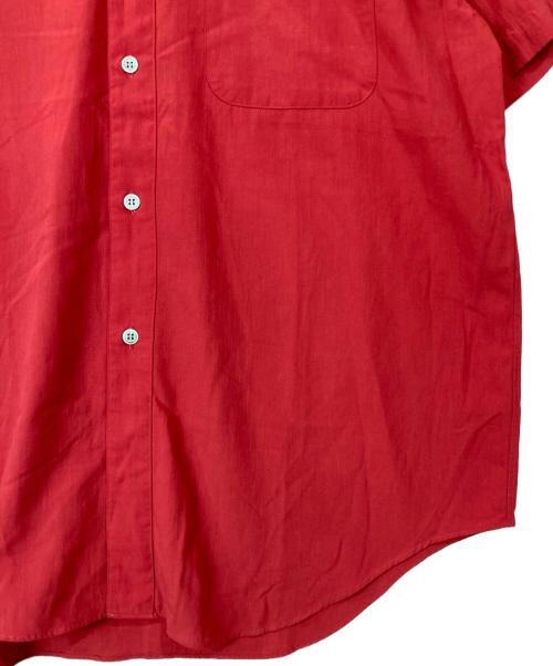 ISSEY MIYAKE（イッセイミヤケ）ISSEY MIYAKE (イッセイミヤケ) ボタンダウン半袖シャツ レッド サイズ:Lの古着・服飾アイテム