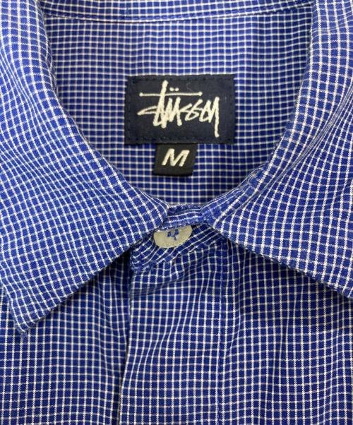 stussy（ステューシー）stussy (ステューシー) チェックシャツ ブルー サイズ:Mの古着・服飾アイテム