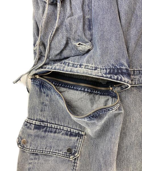 MAISON SPECIAL（メゾンスペシャル）MAISON SPECIAL (メゾンスペシャル) ローウエストカーゴデニム/Low Waist Cargo Denim Pants ブルー サイズ:36の古着・服飾アイテム