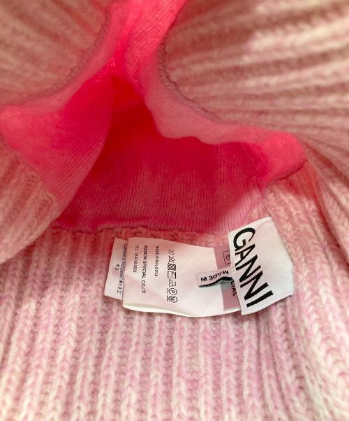 GANNI（ガニー）GANNI (ガニー) MAISON SPECIAL (メゾンスペシャル) ニット帽 ピンク サイズ:ONE SIZEの古着・服飾アイテム