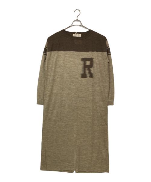 REMI RELIEF（レミレリーフ）REMI RELIEF (レミレリーフ) Rロゴリネンワンピース ブラウン サイズ:F 未使用品の古着・服飾アイテム