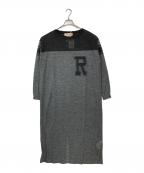 REMI RELIEFレミレリーフ）の古着「Rロゴリネンワンピース」｜グレー