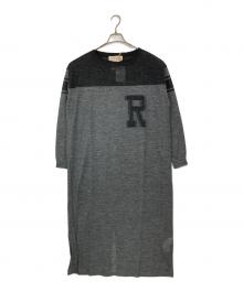 REMI RELIEF（レミレリーフ）の古着「Rロゴリネンワンピース」｜グレー