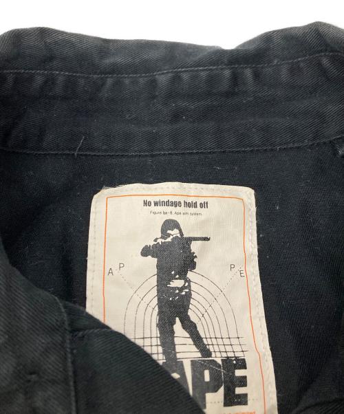 A BATHING APE（アベイシングエイプ）A BATHING APE (アベイシングエイプ) OLD セキュリティシャツ ブラック サイズ:Lの古着・服飾アイテム