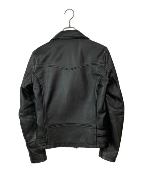 NO ID.（ノーアイディー）NO ID. (ノーアイディー) カウレザーダブルライダースジャケット ブラック サイズ:1の古着・服飾アイテム