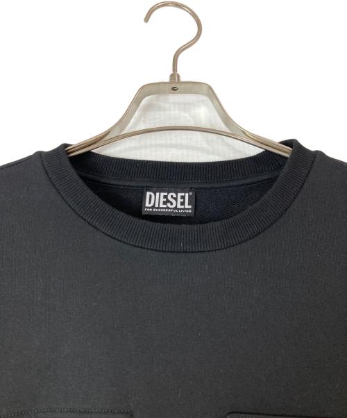 DIESEL（ディーゼル）DIESEL (ディーゼル) S-GIRDUK SWEAT-SHIRT  ブラック サイズ:Mの古着・服飾アイテム
