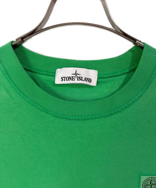 STONE ISLAND（ストーンアイランド）STONE ISLAND (ストーンアイランド) ロゴTシャツ グリーン サイズ:Ｌの古着・服飾アイテム