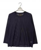 Needlesニードルズ）の古着「メッシュカットソー/L/S U-Neck Tee Raschel Lace」｜ネイビー