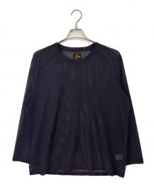 Needles（ニードルズ）の古着「メッシュカットソー/L/S U-Neck Tee Raschel Lace」｜ネイビー
