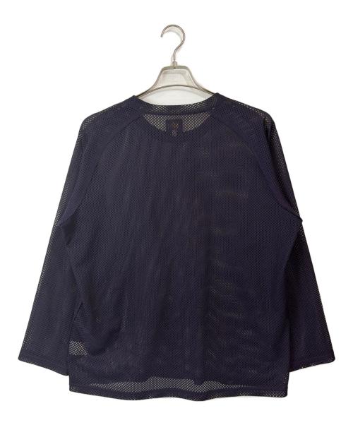 Needles（ニードルズ）Needles (ニードルズ) メッシュカットソー/L/S U-Neck Tee Raschel Lace ネイビー サイズ:Ｍの古着・服飾アイテム