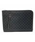 LOUIS VUITTON（ルイ ヴィトン）の古着「クラッチバッグ/ダミエ・グラフィット ポッシュ・ドキュマン/N48247」｜ブラック