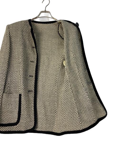 Christian Dior（クリスチャン ディオール）Christian Dior (クリスチャン ディオール) 格子カーディガン ベージュ サイズ:Sの古着・服飾アイテム