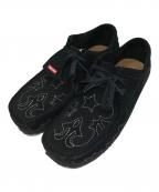 CLARKS×SUPREMEクラークス×シュプリーム）の古着「23ss コラボウエスタンワラビーシューズ」｜ブラック