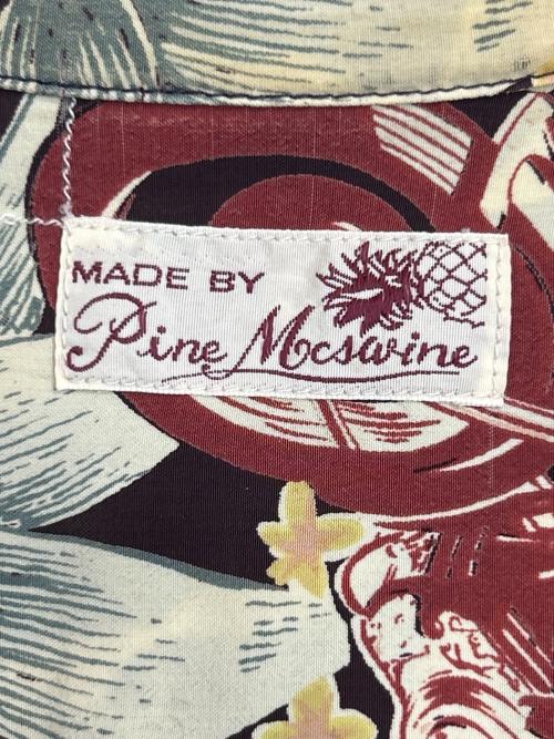 pine mcswine（リアルマッコイズ）pine mcswine (リアルマッコイズ) モーターサイクル柄アロハシャツ ブラウン サイズ:15 1/2Mの古着・服飾アイテム