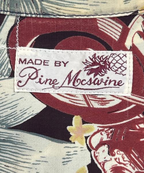 pine mcswine（リアルマッコイズ）pine mcswine (リアルマッコイズ) モーターサイクル柄アロハシャツ ブラウン サイズ:15 1/2Mの古着・服飾アイテム