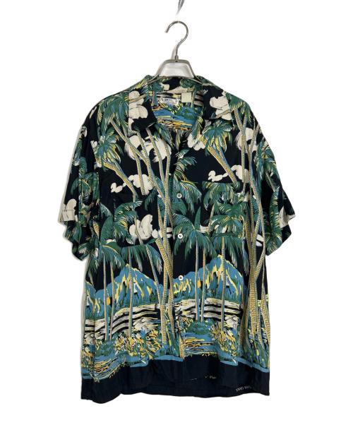 Sun Surf（サンサーフ）Sun Surf (サンサーフ) ココナッツ柄アロハシャツ グリーン サイズ:不明の古着・服飾アイテム