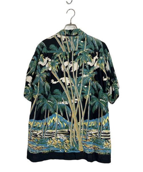 Sun Surf（サンサーフ）Sun Surf (サンサーフ) ココナッツ柄アロハシャツ グリーン サイズ:不明の古着・服飾アイテム
