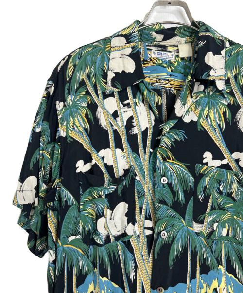 Sun Surf（サンサーフ）Sun Surf (サンサーフ) ココナッツ柄アロハシャツ グリーン サイズ:不明の古着・服飾アイテム