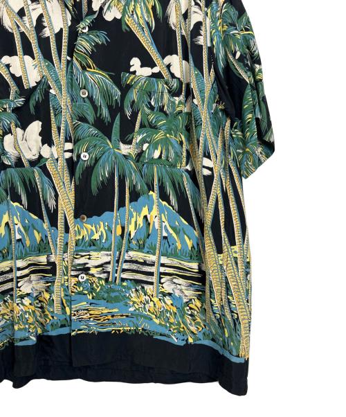 Sun Surf（サンサーフ）Sun Surf (サンサーフ) ココナッツ柄アロハシャツ グリーン サイズ:不明の古着・服飾アイテム