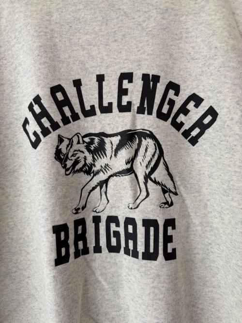 CHALLENGER（チャレンジャー）CHALLENGER (チャレンジャー) WOLF COLLEGE C/N SWEAT ベージュ サイズ:XLの古着・服飾アイテム
