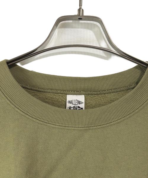 CHALLENGER（チャレンジャー）CHALLENGER (チャレンジャー) COLLEGE LOGO C/N SWEAT カーキ サイズ:Lの古着・服飾アイテム