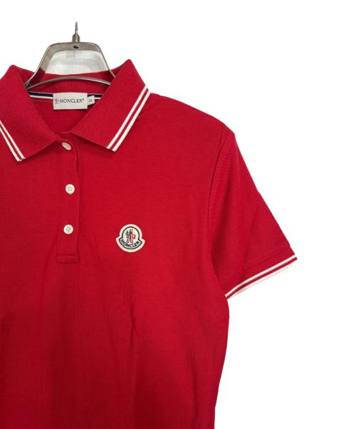 MONCLER（モンクレール）MONCLER (モンクレール) 半袖ポロシャツ レッド サイズ:Sの古着・服飾アイテム