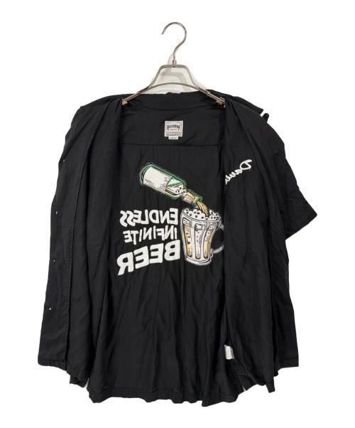 HOUSTON（ヒューストン）HOUSTON (ヒューストン) バックワッペンシャツ ブラック サイズ:Ｍの古着・服飾アイテム