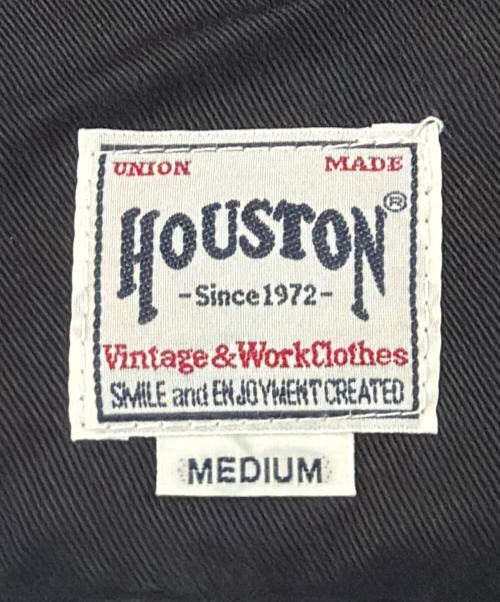 HOUSTON（ヒューストン）HOUSTON (ヒューストン) バックワッペンシャツ ブラック サイズ:Ｍの古着・服飾アイテム