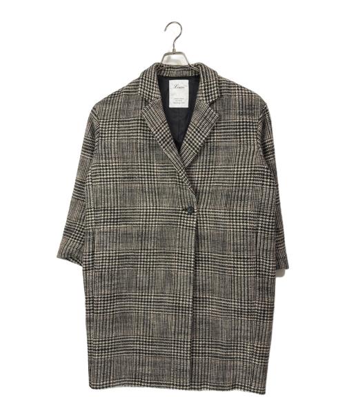 Lisiere（リジェール）Lisière (リジェール) CHECK W COAT チェックダブルコート ベージュ サイズ:FREEの古着・服飾アイテム