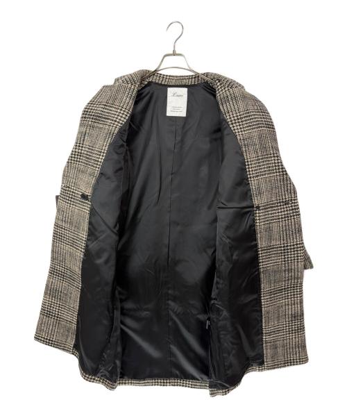 Lisiere（リジェール）Lisière (リジェール) CHECK W COAT チェックダブルコート ベージュ サイズ:FREEの古着・服飾アイテム
