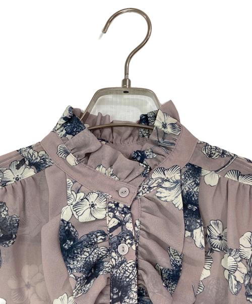 Sov.（ソブ）Sov. (ソブ) フラワーシフォンブラウス ベージュ サイズ:SIZE 36 未使用品の古着・服飾アイテム