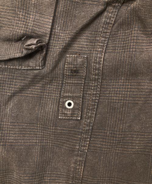 PPFM（ピーピーエフエム）PPFM (ピーピーエフエム) ギミックチェックカーゴパンツ ブラウン サイズ:Mの古着・服飾アイテム
