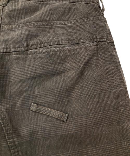 PPFM（ピーピーエフエム）PPFM (ピーピーエフエム) ギミックチェックカーゴパンツ ブラウン サイズ:Mの古着・服飾アイテム