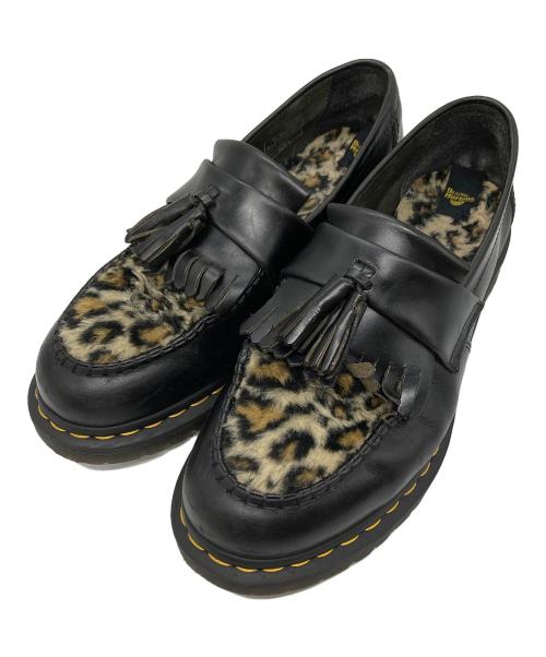 Dr.Martens（ドクターマーチン）Dr.Martens (ドクターマーチン) レオパード タッセル ローファー ブラック サイズ: UK9の古着・服飾アイテム