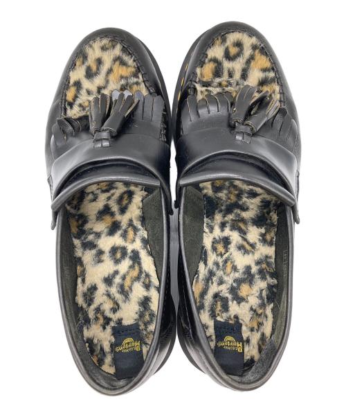Dr.Martens（ドクターマーチン）Dr.Martens (ドクターマーチン) レオパード タッセル ローファー ブラック サイズ: UK9の古着・服飾アイテム