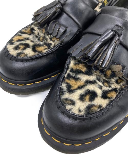 Dr.Martens（ドクターマーチン）Dr.Martens (ドクターマーチン) レオパード タッセル ローファー ブラック サイズ: UK9の古着・服飾アイテム