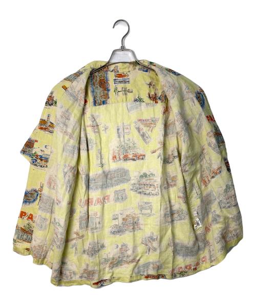 PAPAS ISLAND（パパス アイランド）PAPAS ISLAND (パパス アイランド) リネンアロハシャツ グリーン サイズ:Ｍの古着・服飾アイテム
