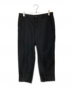 COMME des GARCONS HOMME PLUSコムデギャルソンオムプリュス）の古着「20AW ポリ縮絨クロップドパンツ」｜ブラック