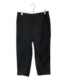 COMME des GARCONS HOMME PLUS（コムデギャルソンオムプリュス）の古着「20AW ポリ縮絨クロップドパンツ」｜ブラック