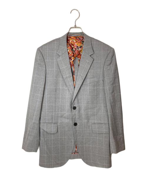 PAUL SMITH（ポールスミス）Paul Smith (ポールスミス) 花柄2Bジャケット グレー サイズ:Ｌの古着・服飾アイテム