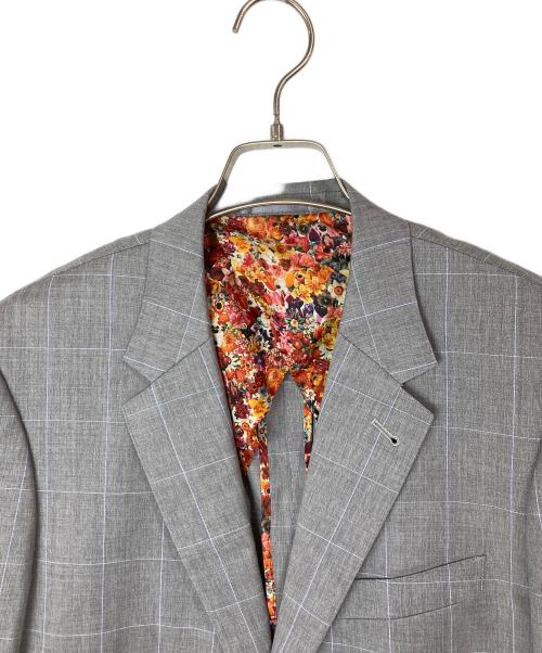 PAUL SMITH（ポールスミス）Paul Smith (ポールスミス) 花柄2Bジャケット グレー サイズ:Ｌの古着・服飾アイテム
