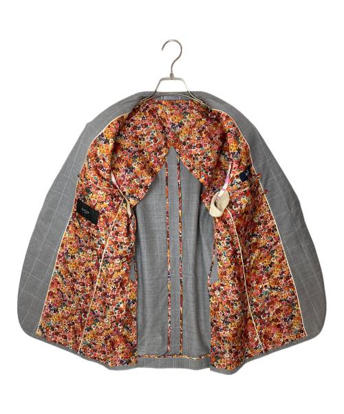 PAUL SMITH（ポールスミス）Paul Smith (ポールスミス) 花柄2Bジャケット グレー サイズ:Ｌの古着・服飾アイテム