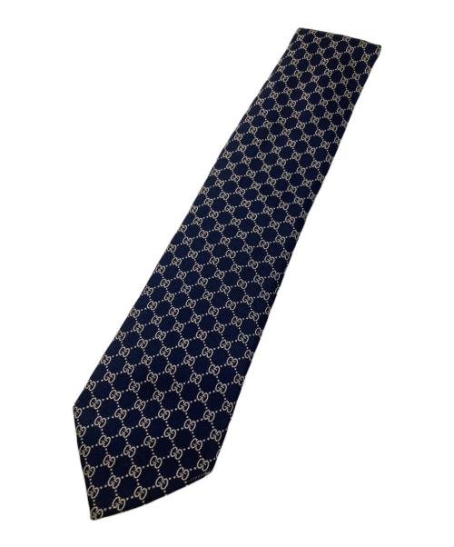 GUCCI（グッチ）GUCCI (グッチ) GGシルクネクタイ ネイビー サイズ:不明の古着・服飾アイテム