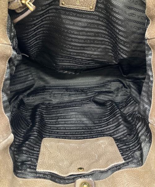 PRADA（プラダ）PRADA (プラダ) 2WAYレザーショルダーバッグ ブラウンの古着・服飾アイテム